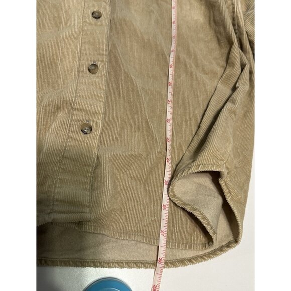 Vtg 90s Looney Tunes Corduroy Small Button Down Long Sleeve Shirt Embroidered - Picture 7 of 7